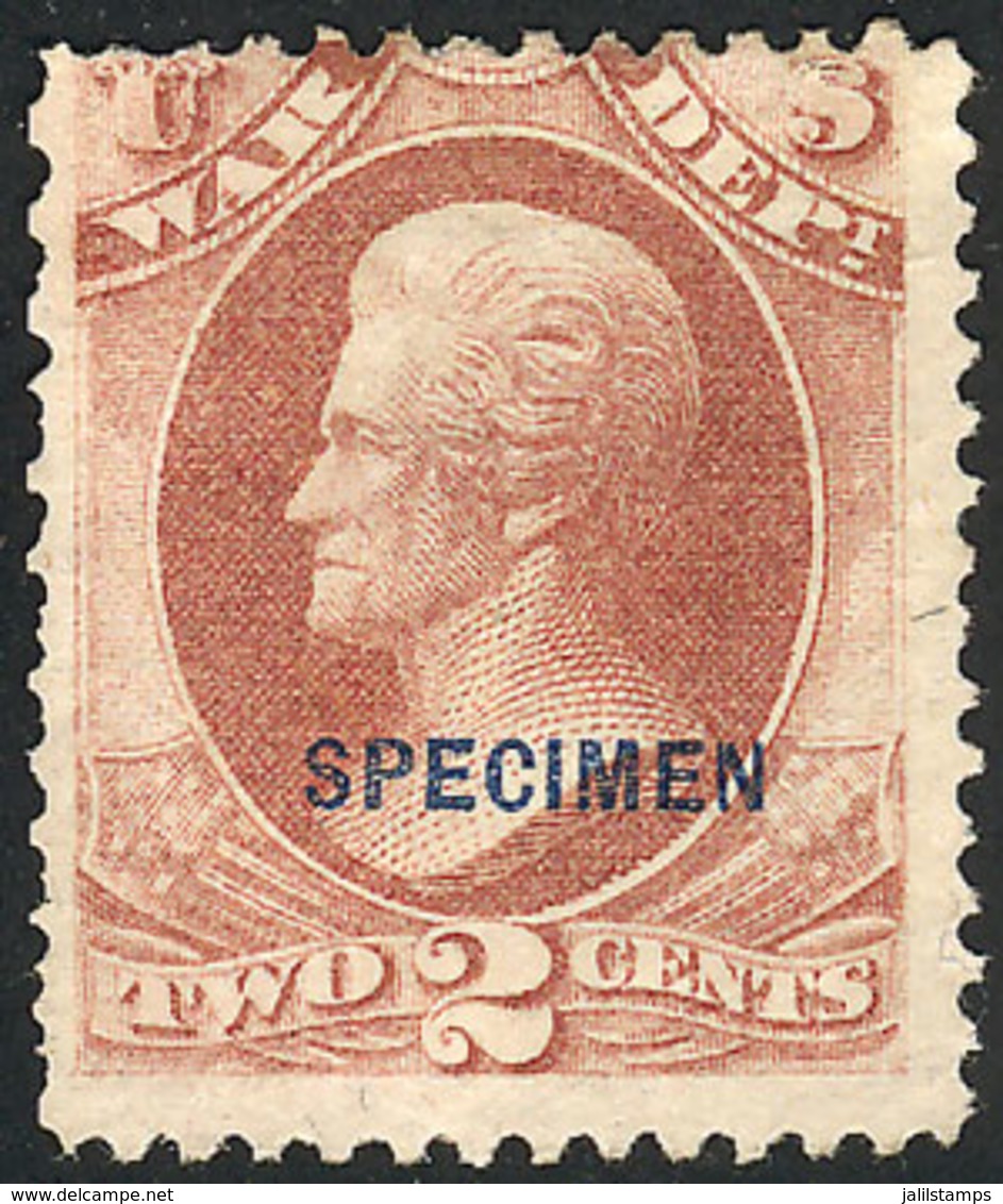 UNITED STATES: Sc.O84S, With SPECIMEN Overprint, Mint No Gum, VF, Catalog Value US$125. - Service