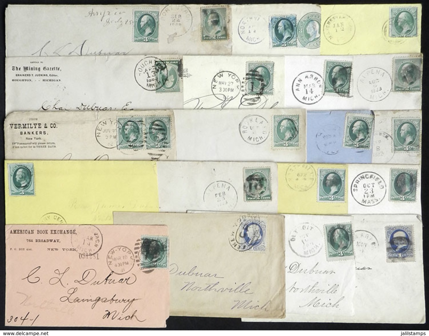 UNITED STATES: 20 Old Used Covers, Most Of Fine Quality. There Are Cancels Of Varied Towns, Many Very Interesting! - Autres & Non Classés