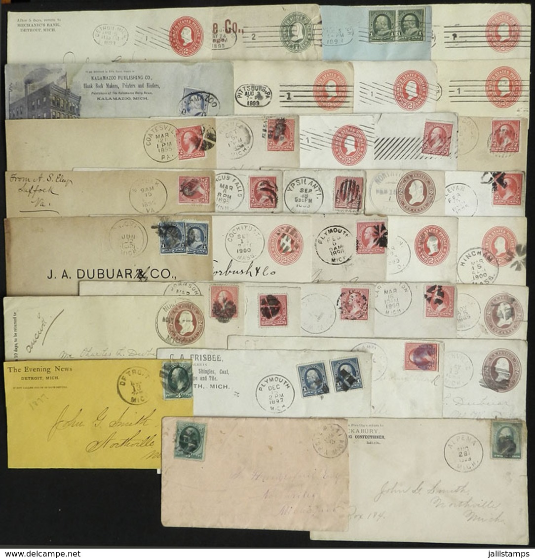 UNITED STATES: 35 Covers Used Between 1885 And 1900, Most Of Fine Quality, Some With Interesting Cancels! - Other & Unclassified