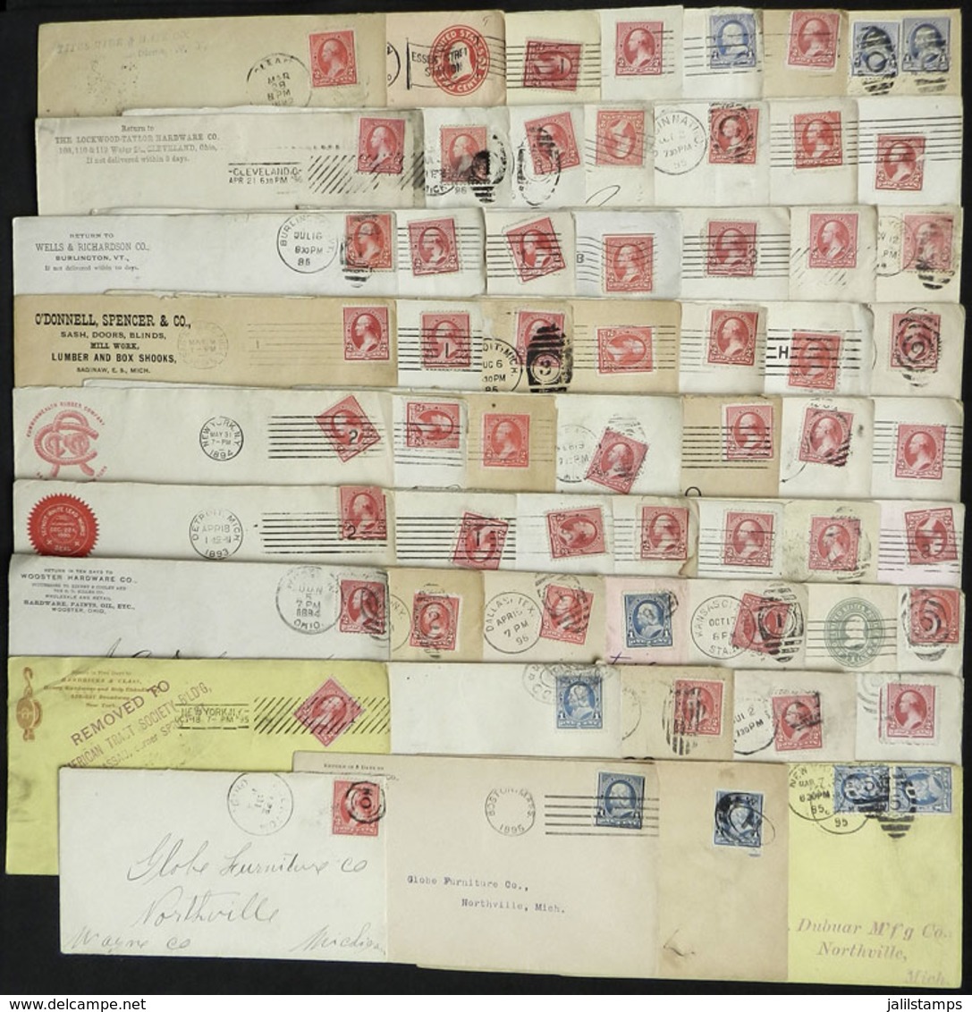 UNITED STATES: 57 Old Used Covers, Most Of Fine Quality. There Are Cancels Of Varied Towns, Many Very Interesting! - Other & Unclassified