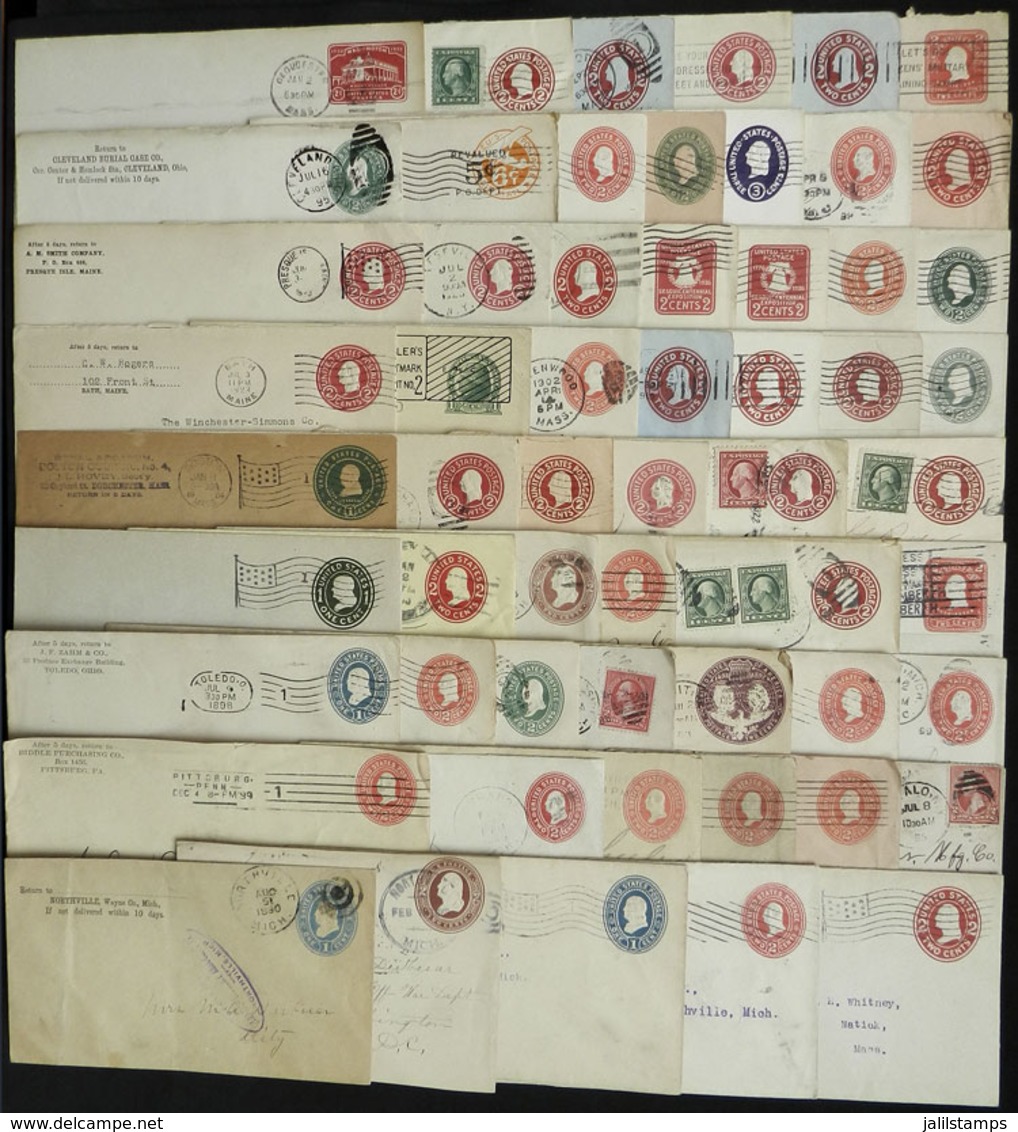 UNITED STATES: 57 Used Postal Stationeries (some Are Envelopes With Postage Stamps), Most Old, There Are Interesting Can - Sonstige & Ohne Zuordnung