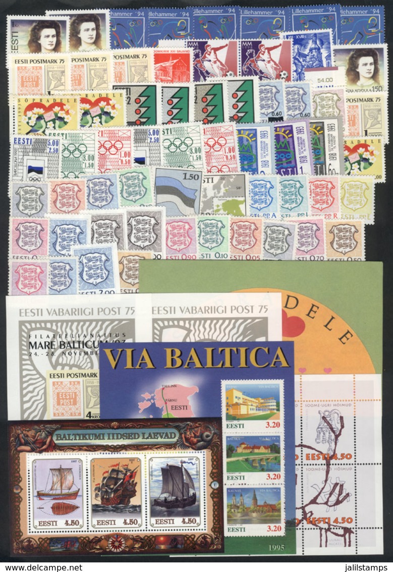 ESTONIA: Lot Of Modern Stamps (circa 1990s), All MNH And Of Excellent Quality, Little Duplication, Low Start! - Estonia