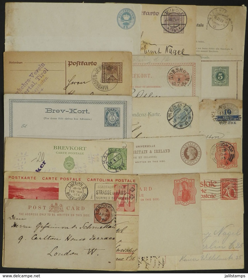 WESTERN EUROPE: 16 Old Postal Stationeries, Several Used, Almost All With Defects, Interesting! - Altri - Europa