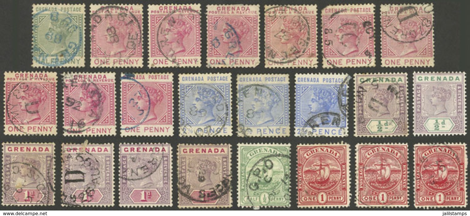 GRENADA: Small Lot Of Old Stamps, Interesting! - Grenada (1974-...)