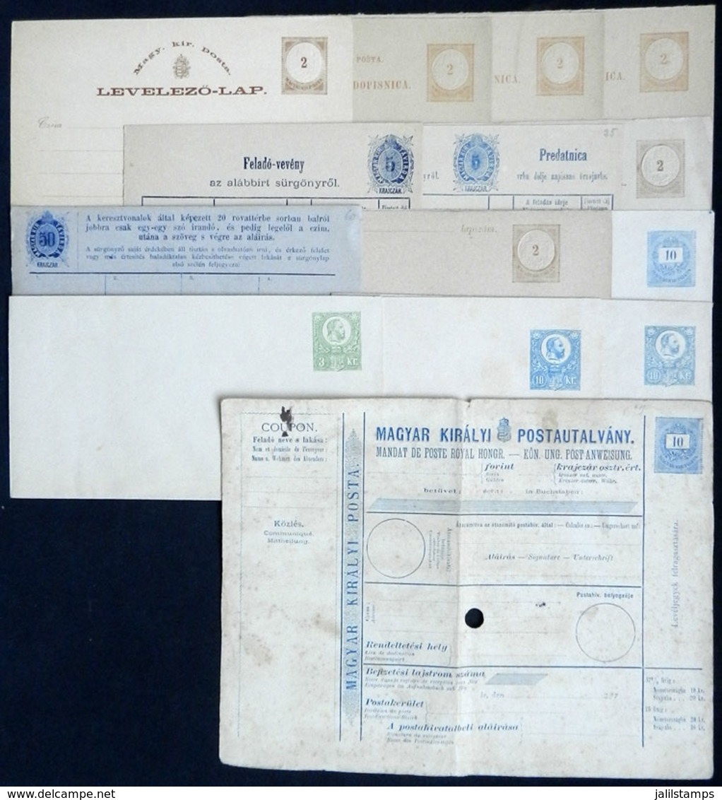 HUNGARY: 14 Old Postal Stationeries, All Different, At Least 4 Cards Are Double (with Reply Paid), The General Quality I - Postal Stationery