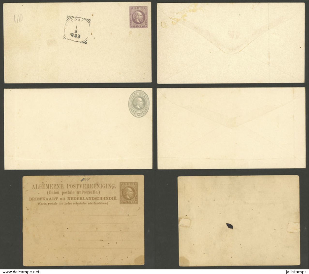 NETHERLANDS INDIES: 3 Old Postal Stationeries - India Holandeses