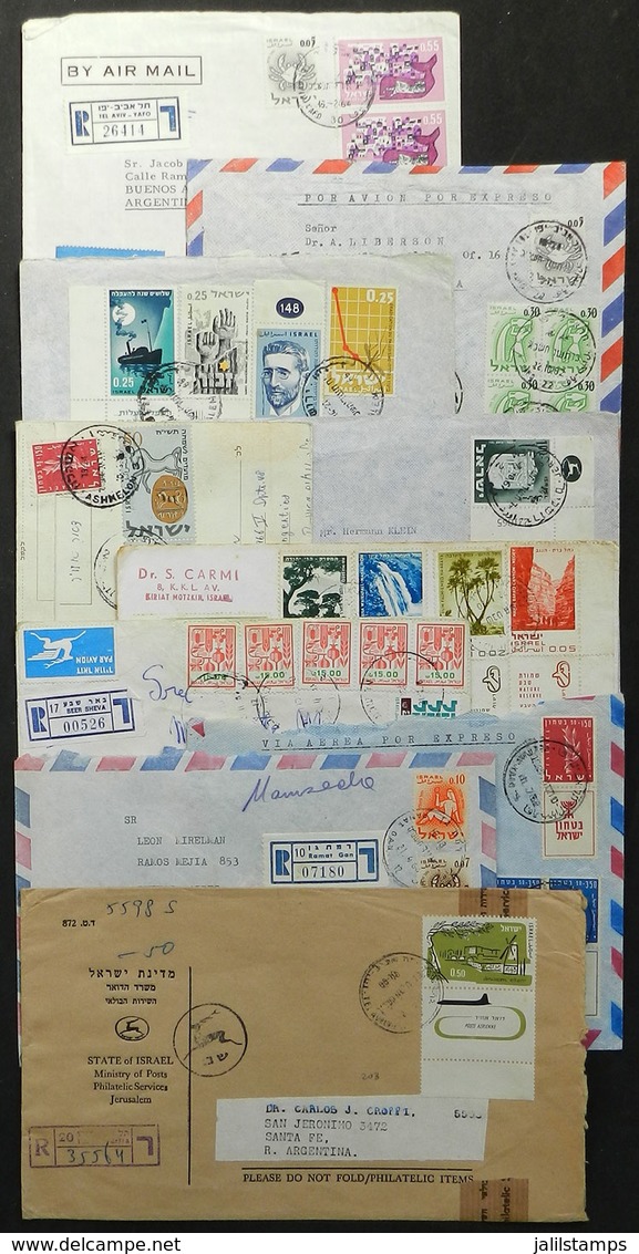 ISRAEL: More Than 75 Covers Or Used Postcards Sent (mostly) To Argentina, Varied Periods And Nice Postages, Many Are Reg - Otros & Sin Clasificación