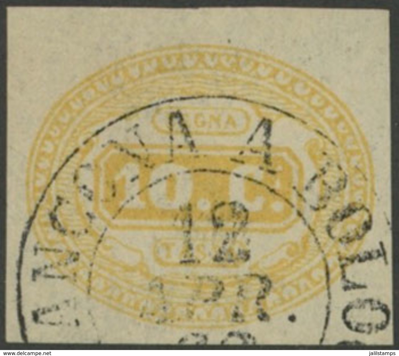 ITALY: Sc.J1, 1863 10c. Yellow, Used, Excellent Quality! - Sin Clasificación