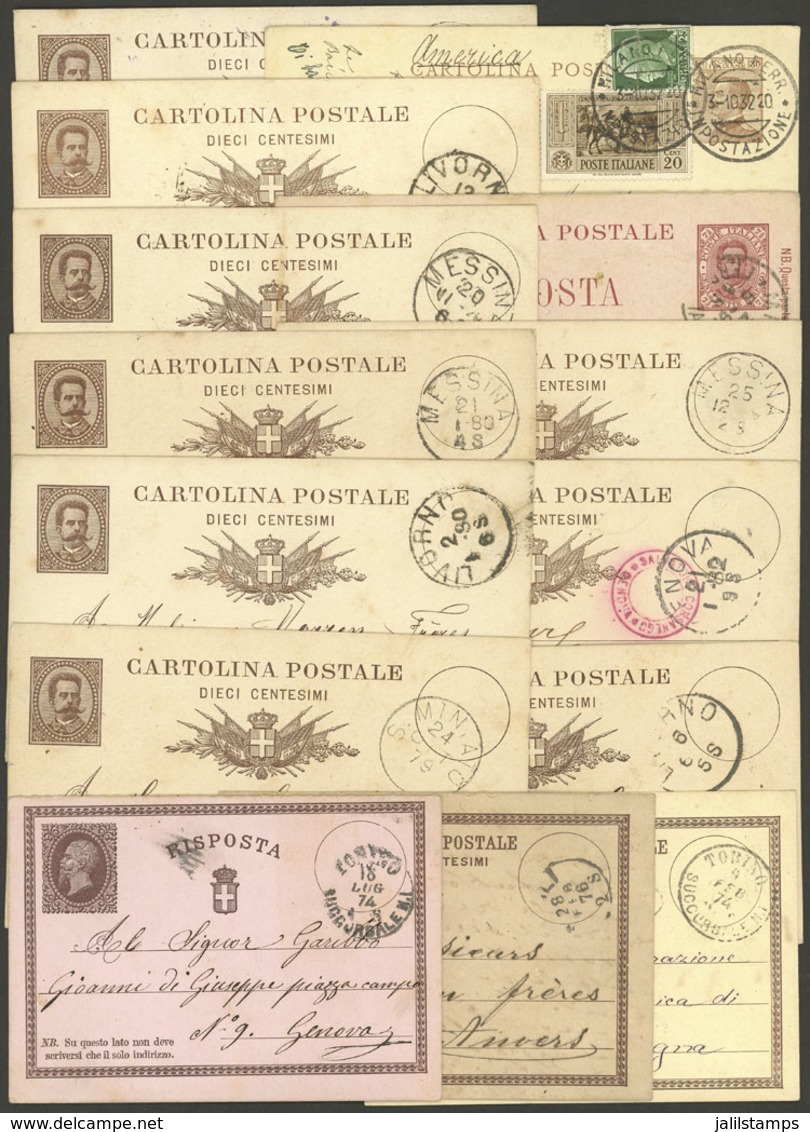 ITALY: 13 Old Used Postal Stationeries, VF Quality! - Zonder Classificatie