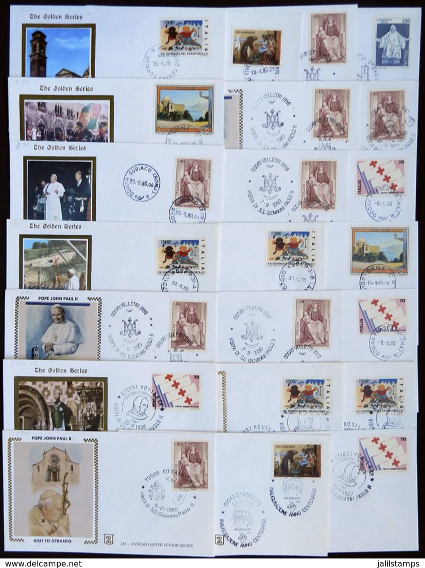 ITALY: POPE JOHN PAUL II: About 22 Covers With Specital Postmarks For Papal Visits, Excellent Quality! - Unclassified