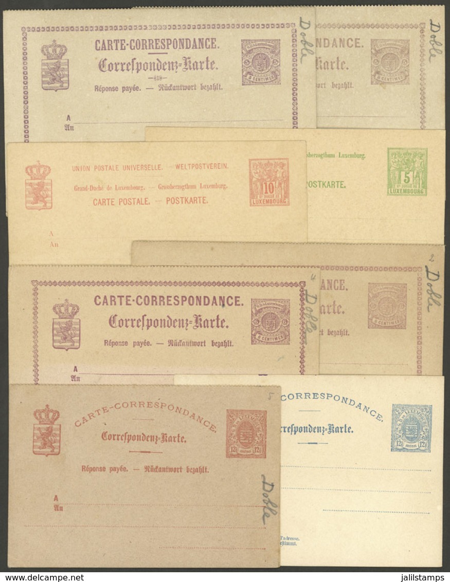 LUXEMBOURG: 8 Old Unused Postal Cards, With Minor Defects On Back (light Adherences), Very Good Fronts! - Autres & Non Classés