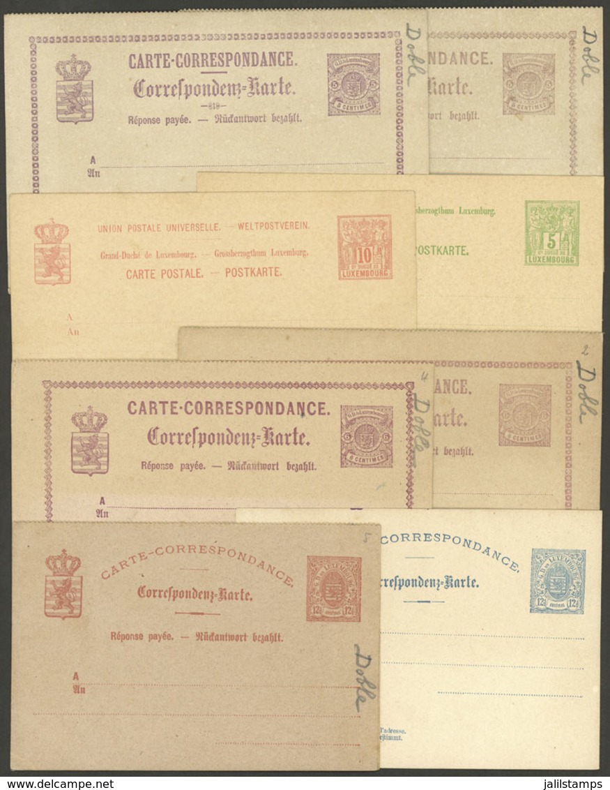 LUXEMBOURG: 8 Old Unused Postal Cards, With Minor Defects On Back (light Adherences), Very Good Fronts! - Altri & Non Classificati