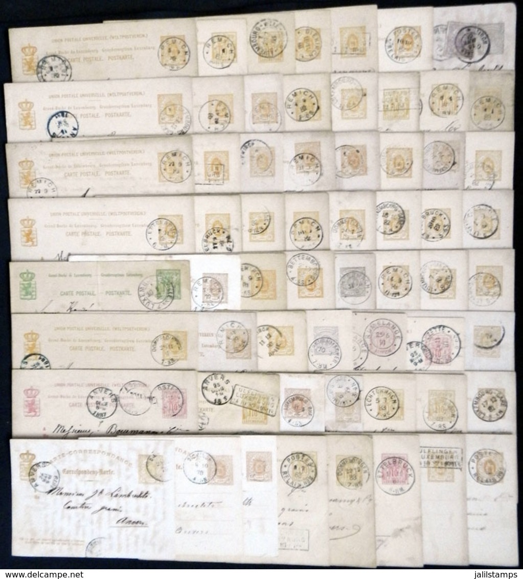 LUXEMBOURG: About 60 Old Used Postal Cards, There Is A Nice Range Of Interesting Postmarks, Some With Minor Faults, Most - Altri & Non Classificati