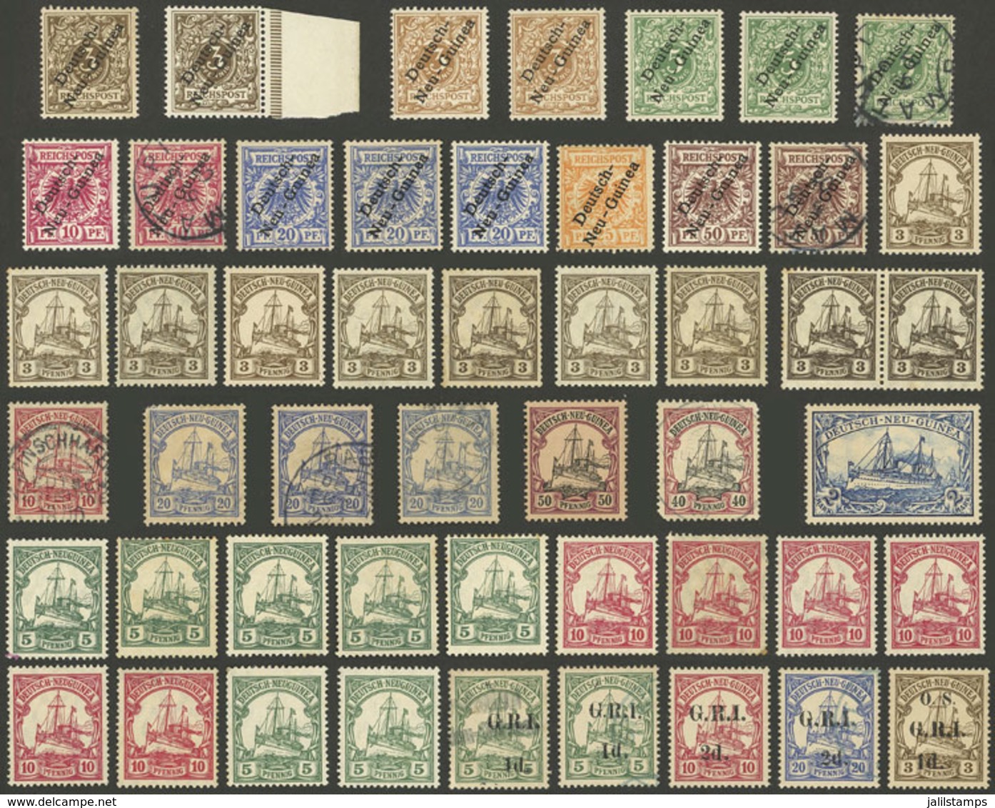 GERMAN NEW GUINEA: Lot Of Old Stamps, Most Of Fine Quality (some With Minor Faults), Including Many Used Examples With V - German New Guinea