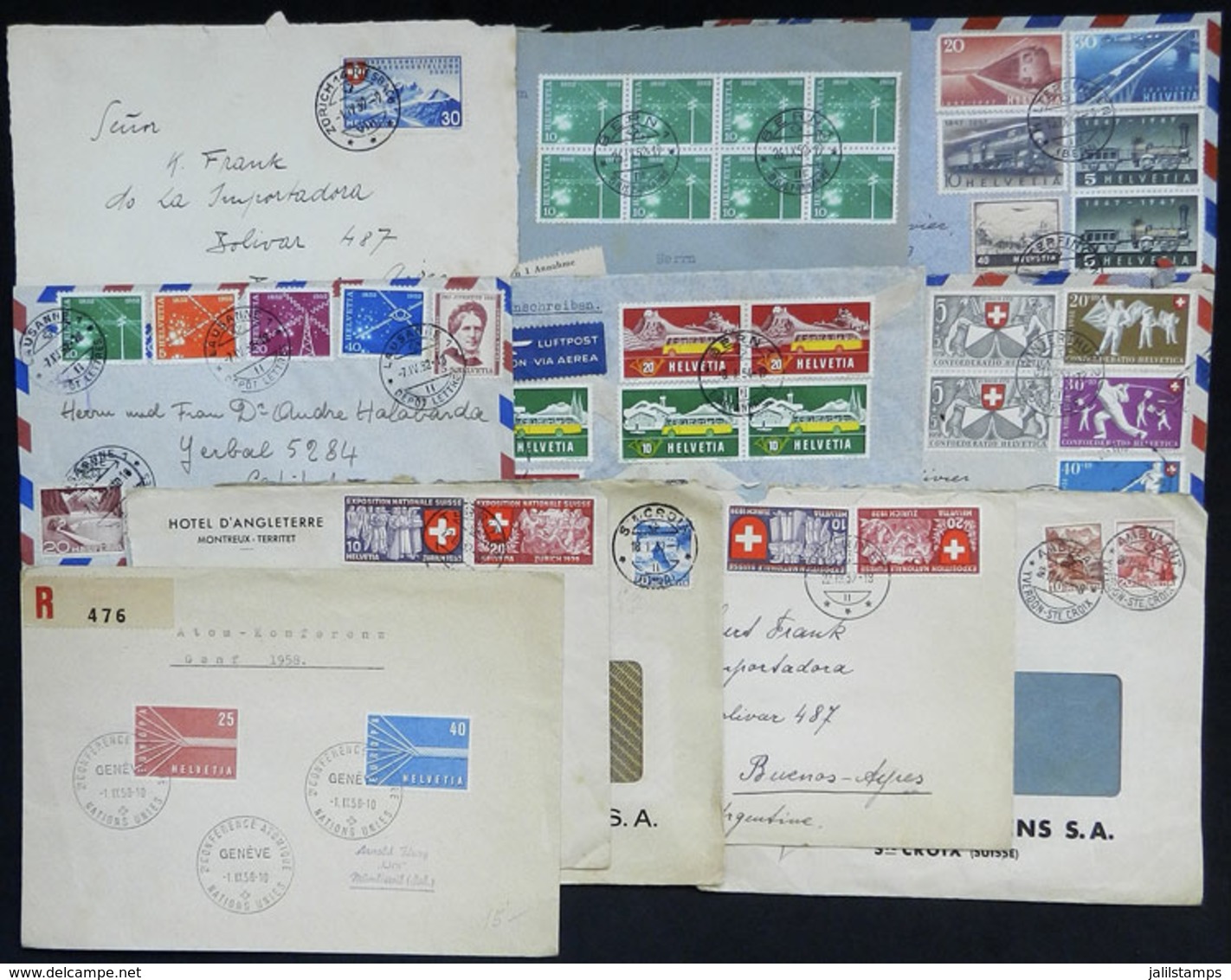 SWITZERLAND: 11 Interesting Covers, Several Sent To Argentina, Nice Group! - Other & Unclassified
