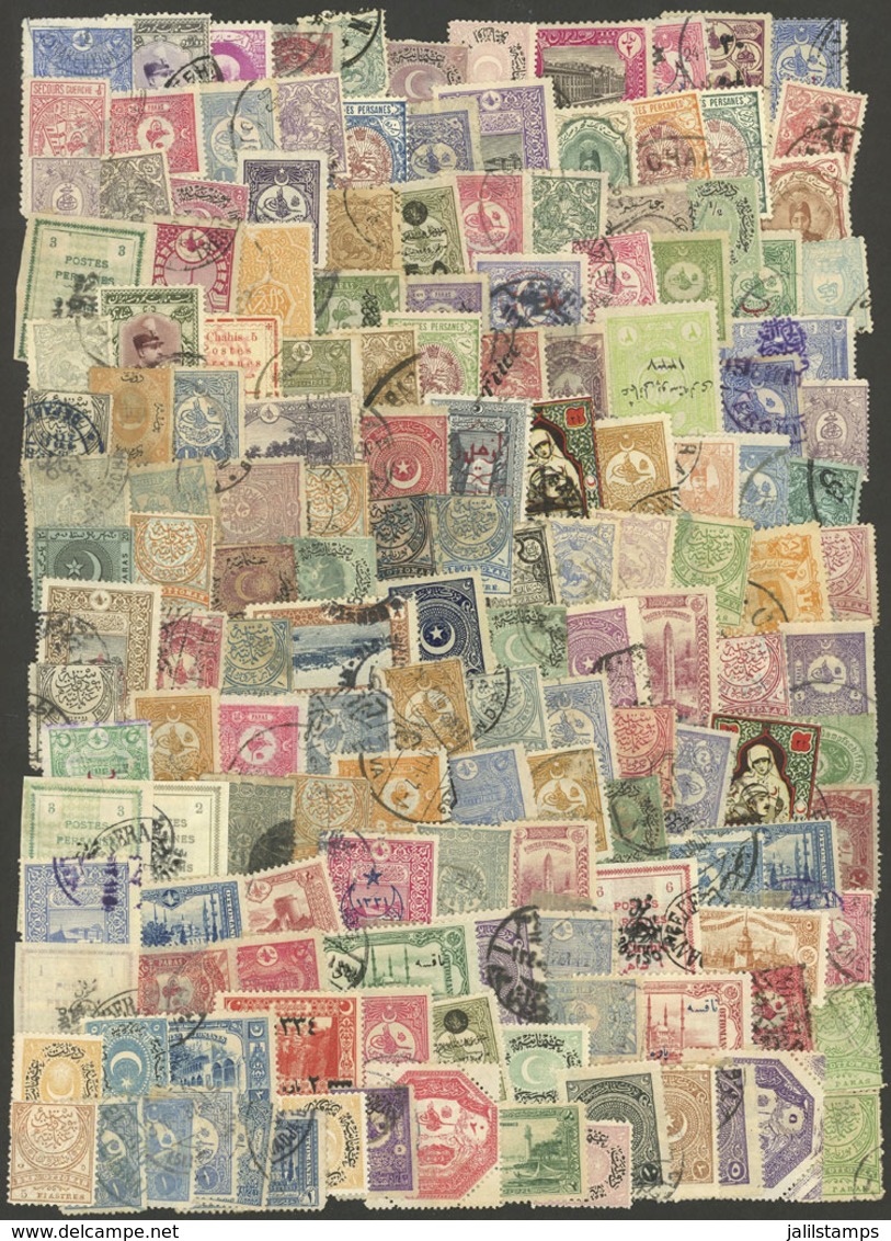 TURKEY: Envelope Containing SEVERAL HUNDREDS Stamps, Mainly Old, Used Or Mint, A Few With Minor Defects, Almost All Of V - Sonstige & Ohne Zuordnung