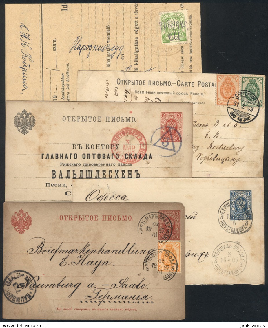 UKRAINE: Lot Of 4 Old Covers Or Cards + 1 Interesting Fragment, Mixed Quality, Low Start! - Ucraina