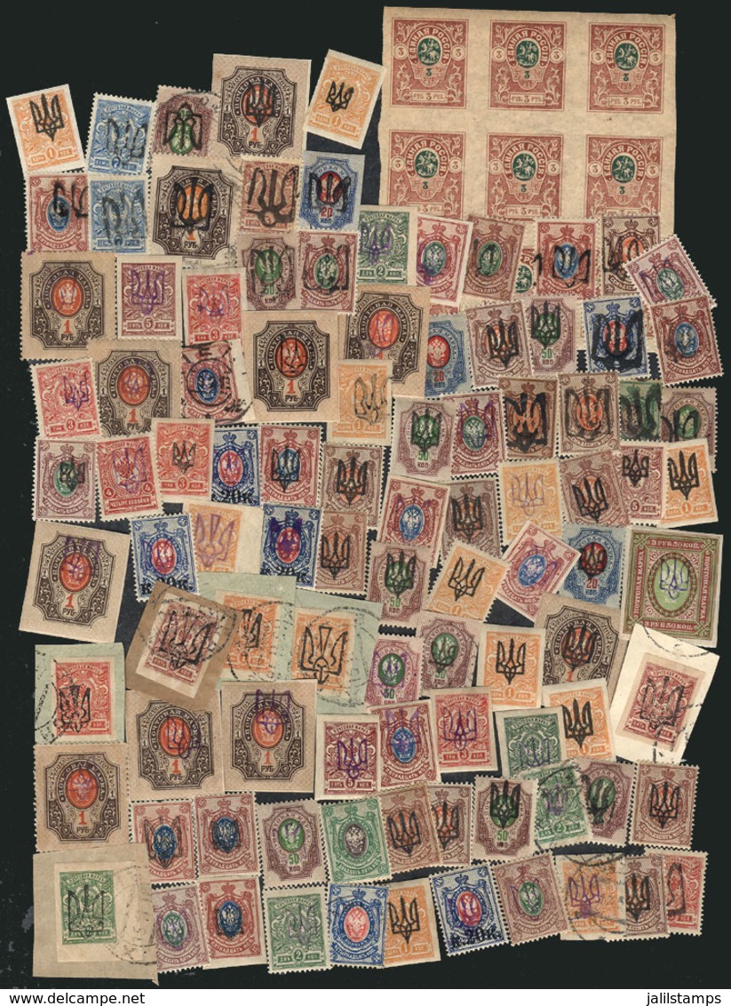 UKRAINE: More Than 170 Old Stamps With Varied Overprints, Used Or Mint, The General Quality Is Fine To VF, Several With  - Ucrania