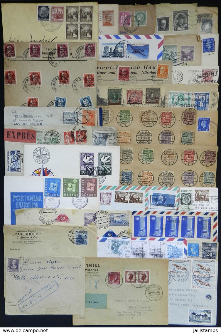 WORLDWIDE: EUROPE: Over 30 Covers (few Are Cover Fronts) Or Cards Of Varied Countries And Periods, Several Very Interest - Altri & Non Classificati