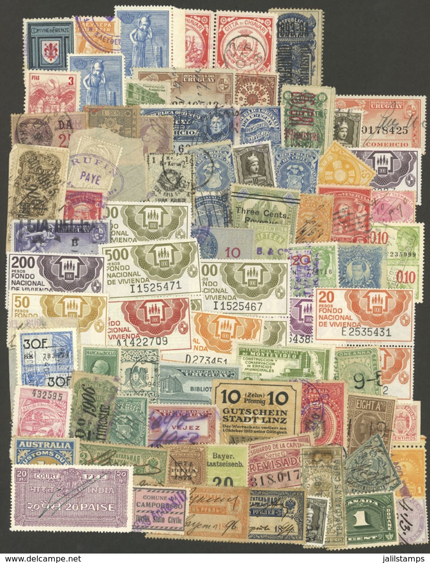 WORLDWIDE: Interesting Lot Of Revenue Stamps Of Varied Countries And Periods, Most Of Fine To VF Quality! - Otros & Sin Clasificación