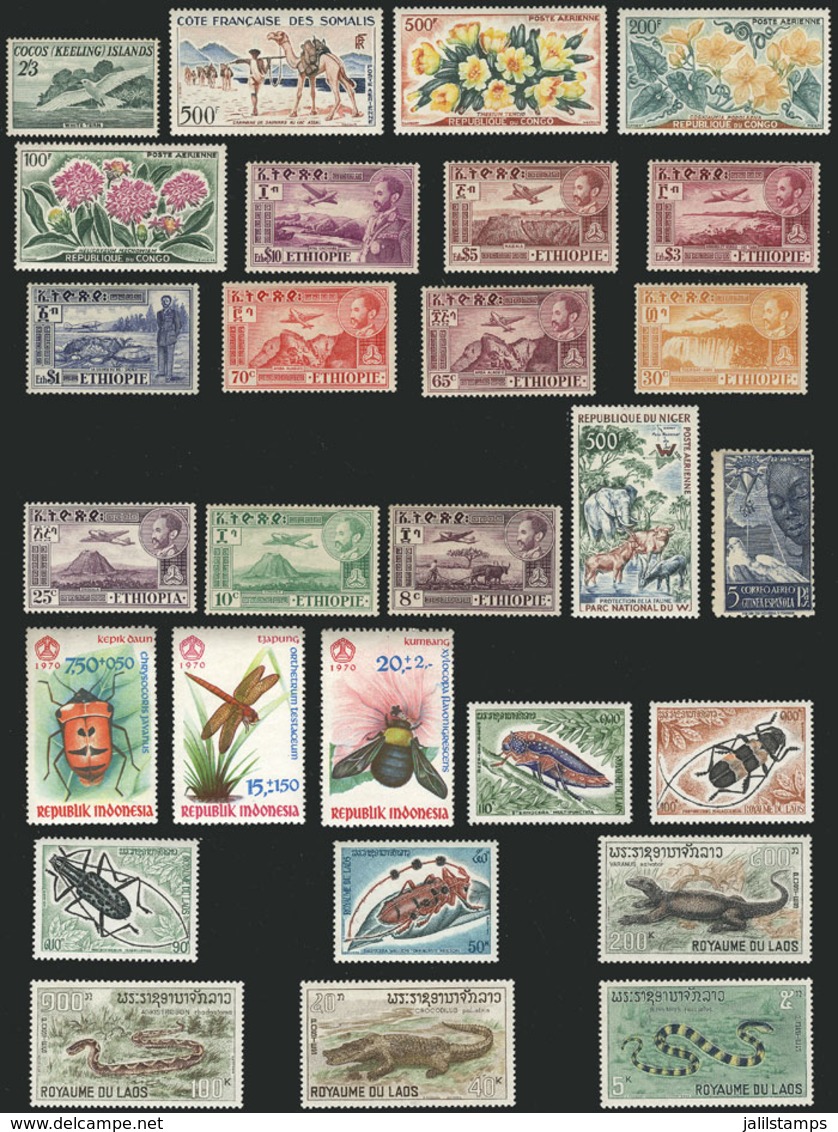 WORLDWIDE: Lot Of VERY THEMATIC Stamps, Sets And Souvenir Sheets, Most MNH, Some Lightly Hinged And 2 Or 3 Used, Almost  - Other & Unclassified