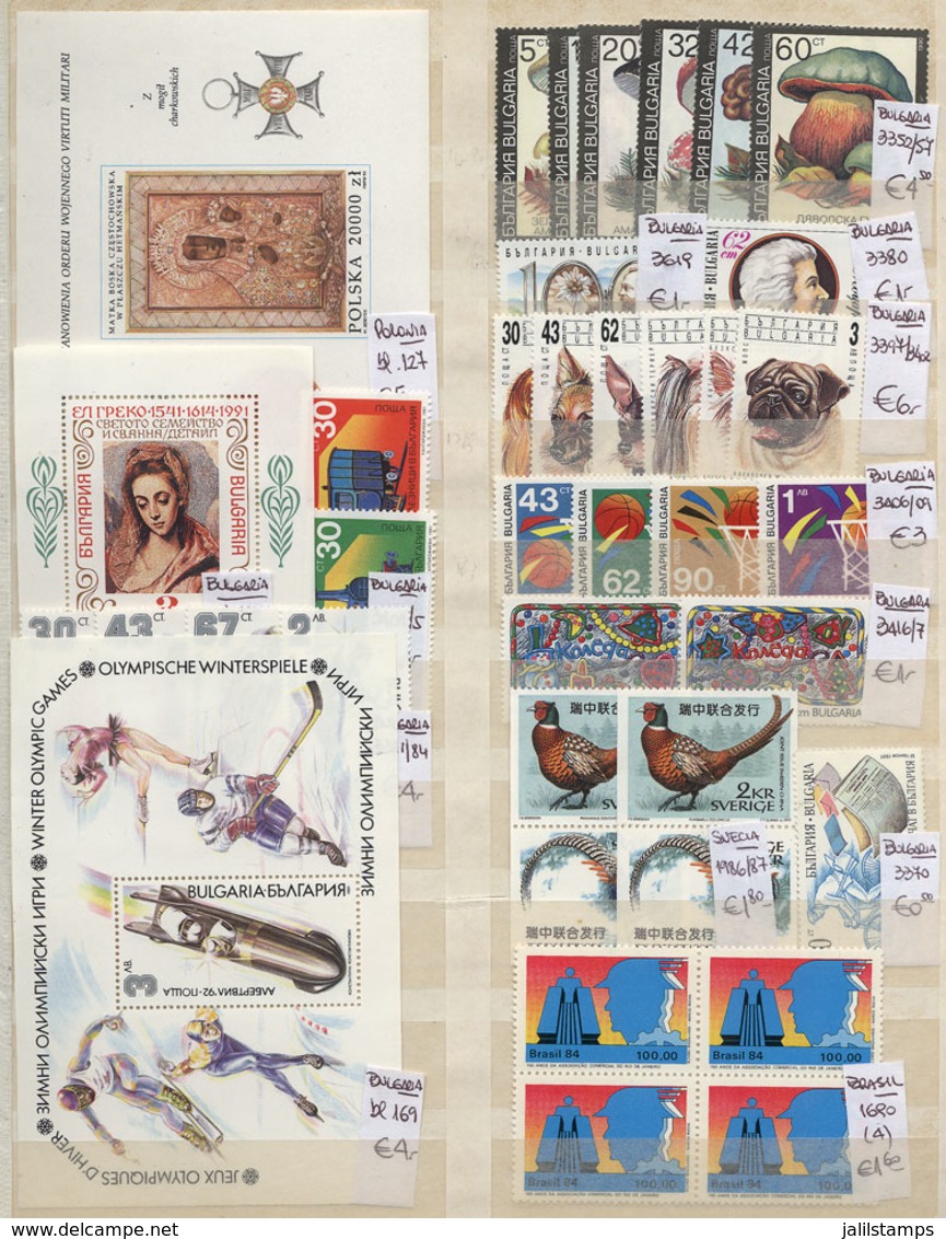 WORLDWIDE: Stockbook With Large Number Of VERY THEMATIC Stamps And Sets, MNH Or Lightly Hinged, Most Of Fine To VF Quali - Sonstige & Ohne Zuordnung