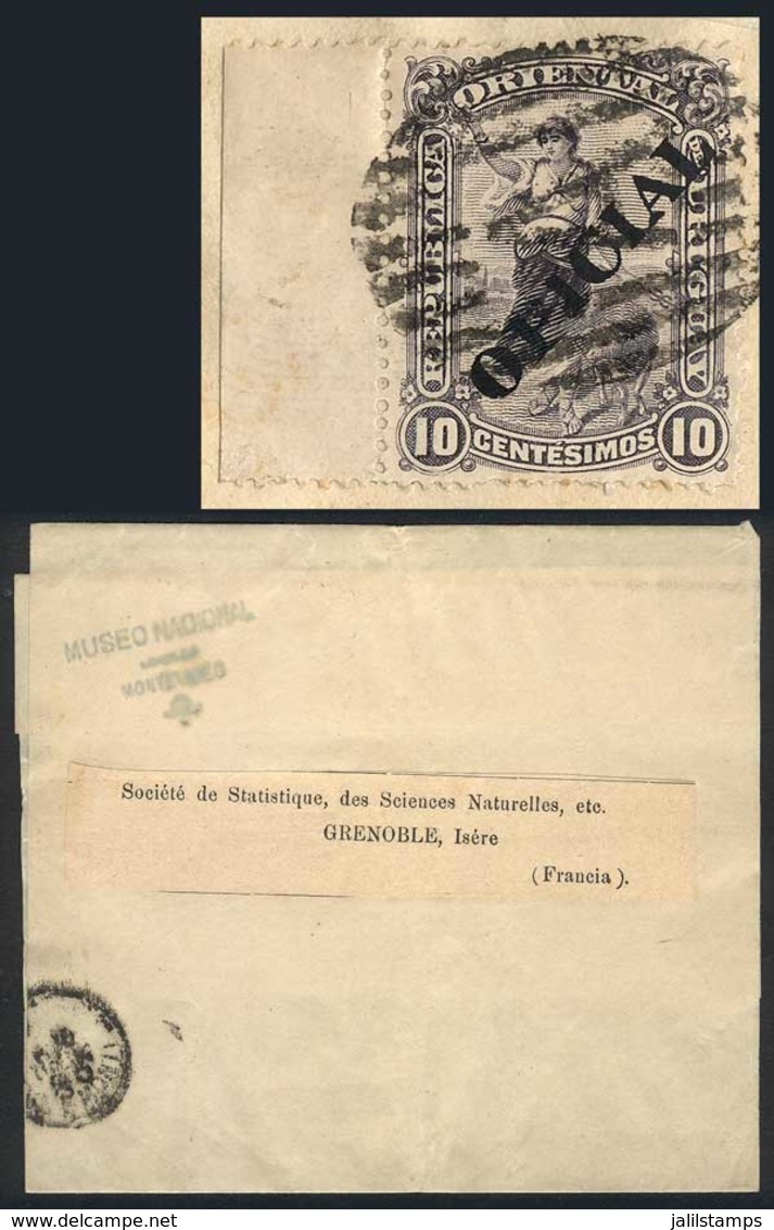 URUGUAY: Wrapper Sent By The National Museum To France In August 1907, Franked By Sc.O88 UNPUNCHED, With Grenoble Arriva - Uruguay