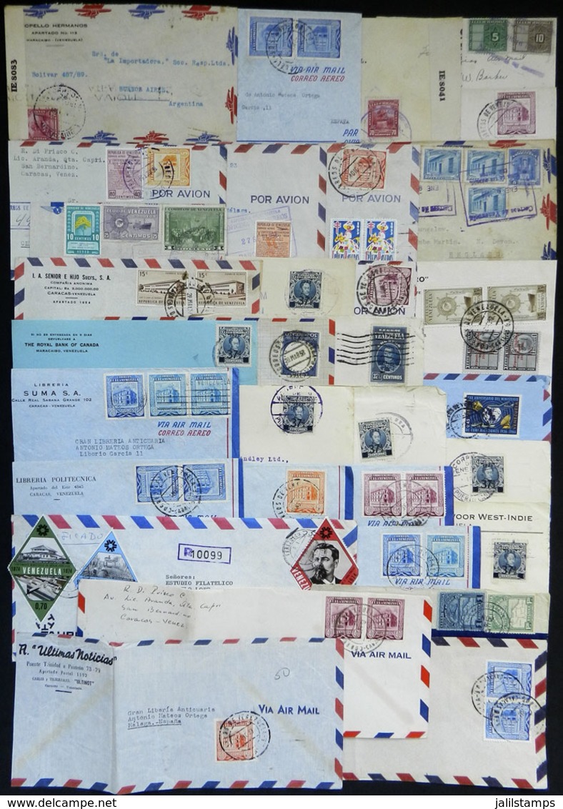 VENEZUELA: Over 30 Covers Or Fronts, Most Sent To Argentina. There Are Interesting Postages! - Venezuela