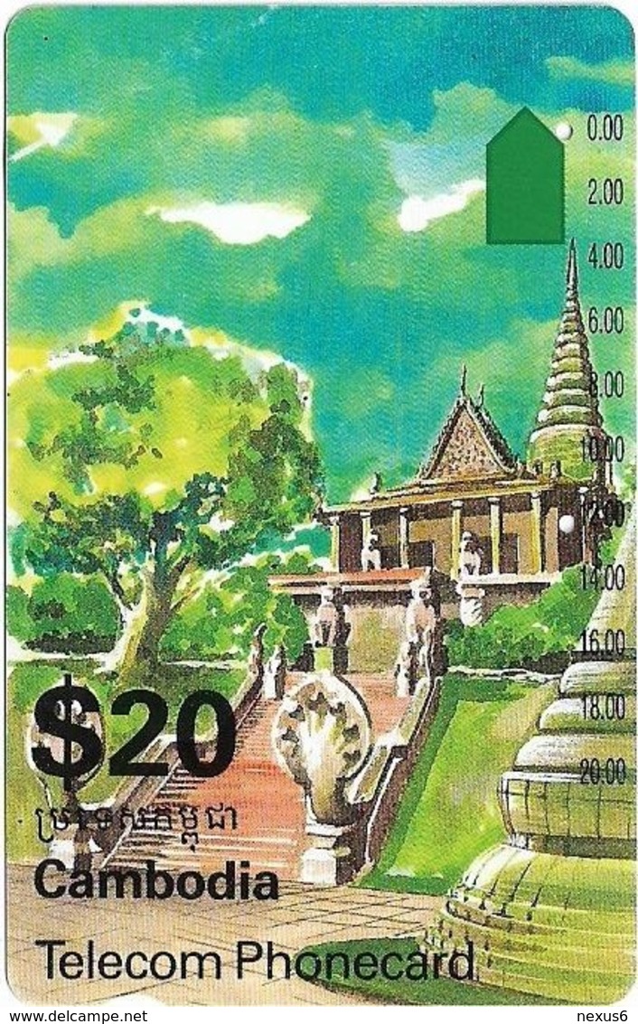 Cambodia - Telstra - Anritsu - Old Palace (ICM3-1), 20$, 1995, 20.000ex, Used - Cambodja