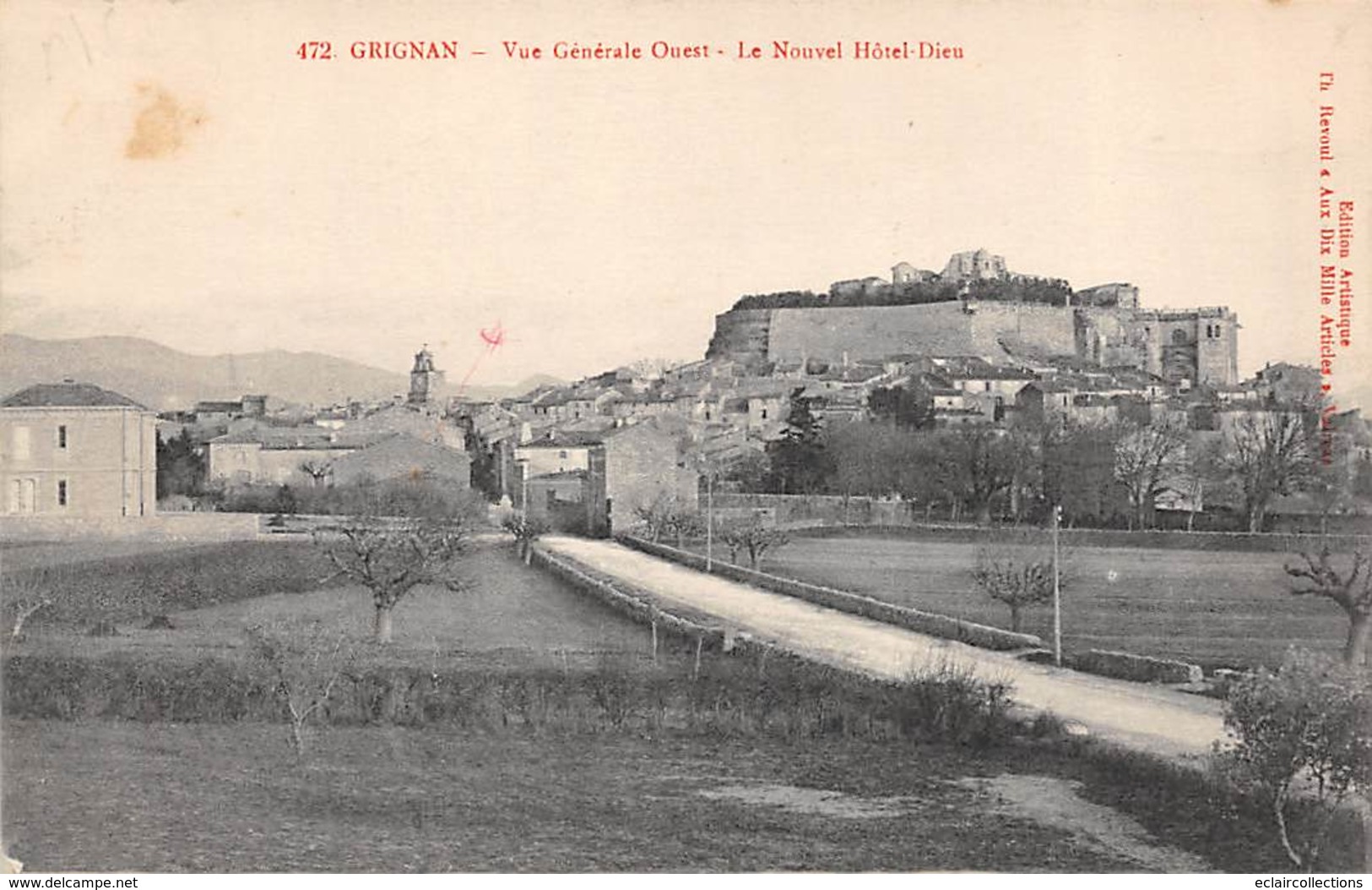 Grignan    26   Vue Générale Ouest    (Voir Scan) - Grignan