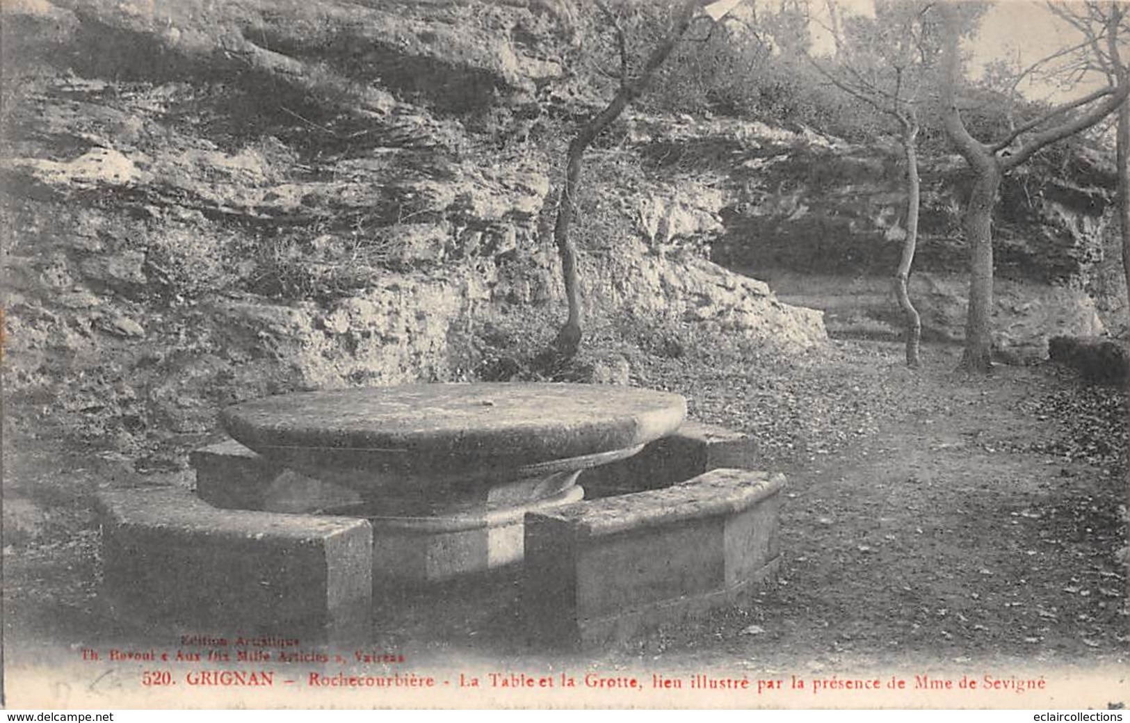 Grignan    26     Rochecourbière.La Table Et La Grotte, Illustré Par Mme De Sévigné    (Voir Scan) - Grignan