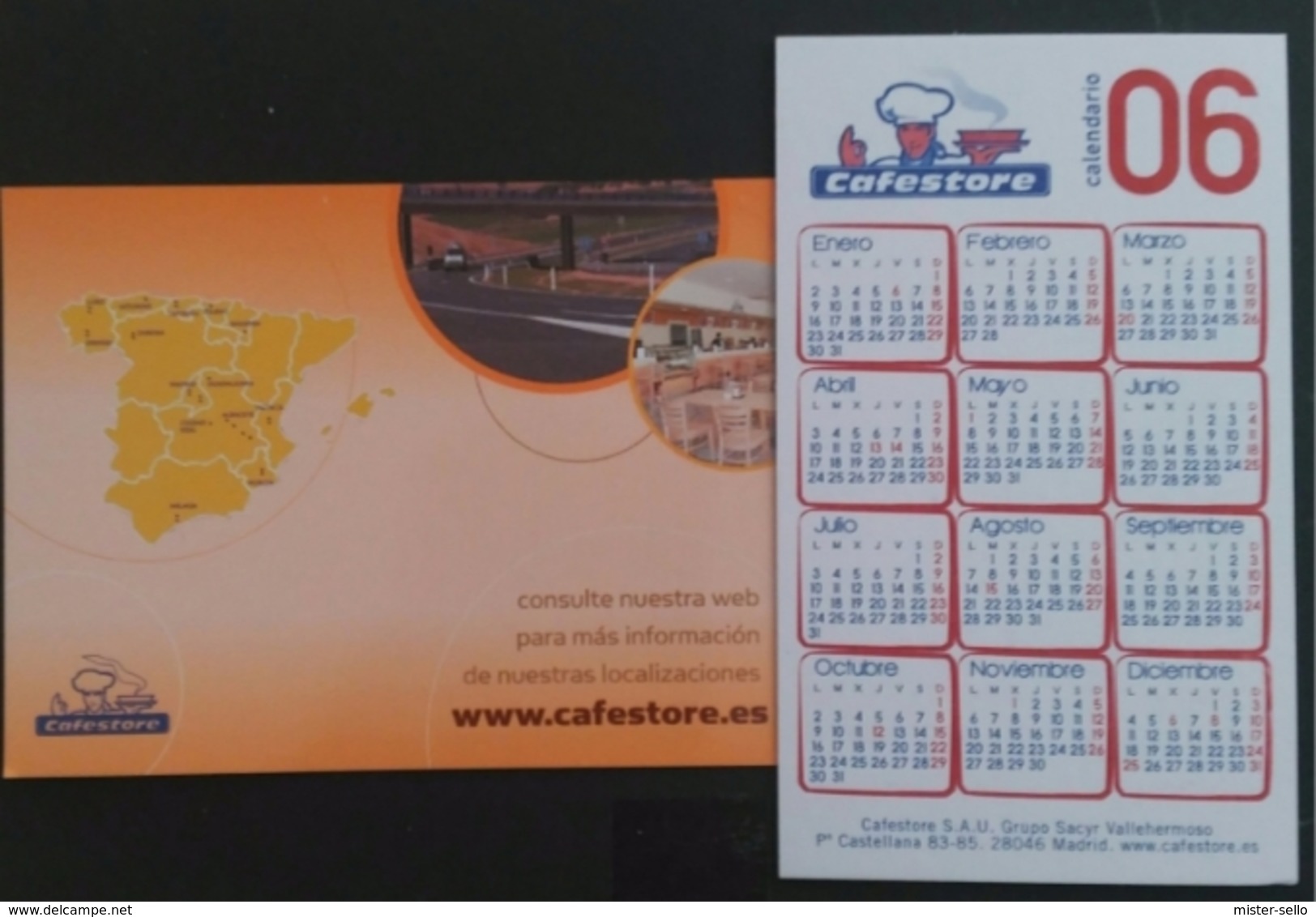 2006 - 2008. 2 CALENDARIOS ESTABLECIMIENTOS CAFESTORE. - Otros & Sin Clasificación