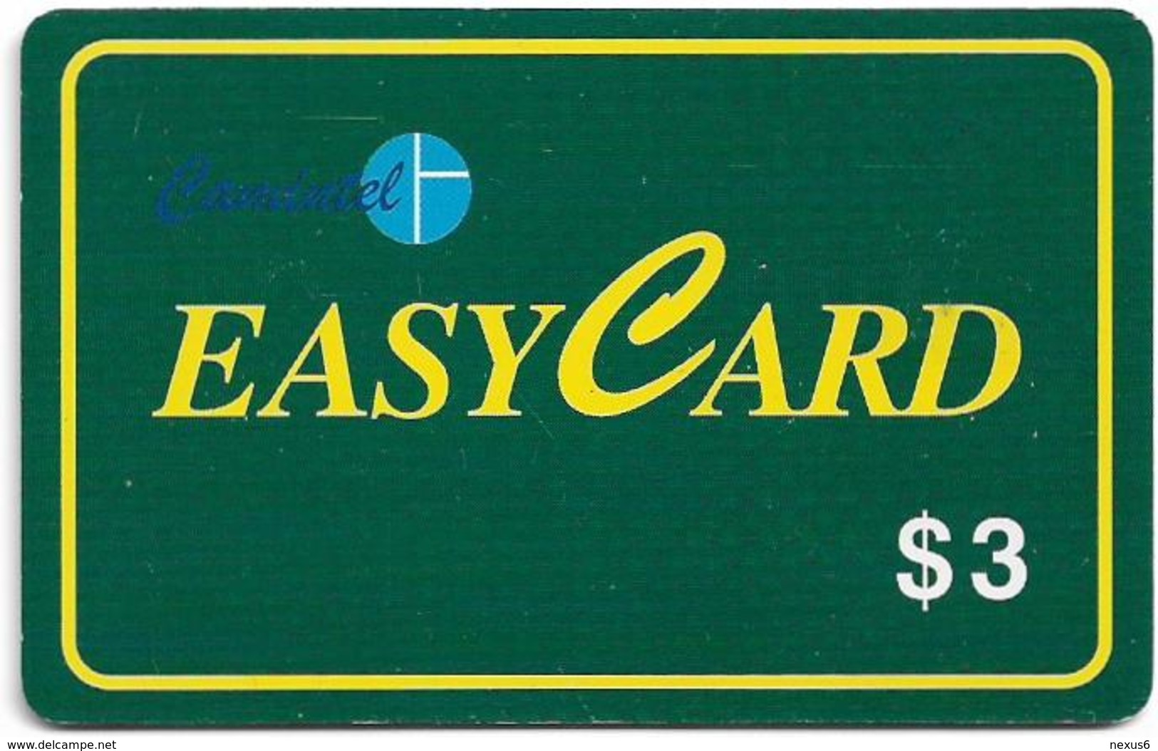 Cambodia - Camitel - Easycard Green 3$, Type 1 (Chip Uniqa UN01) Used - Cambodja