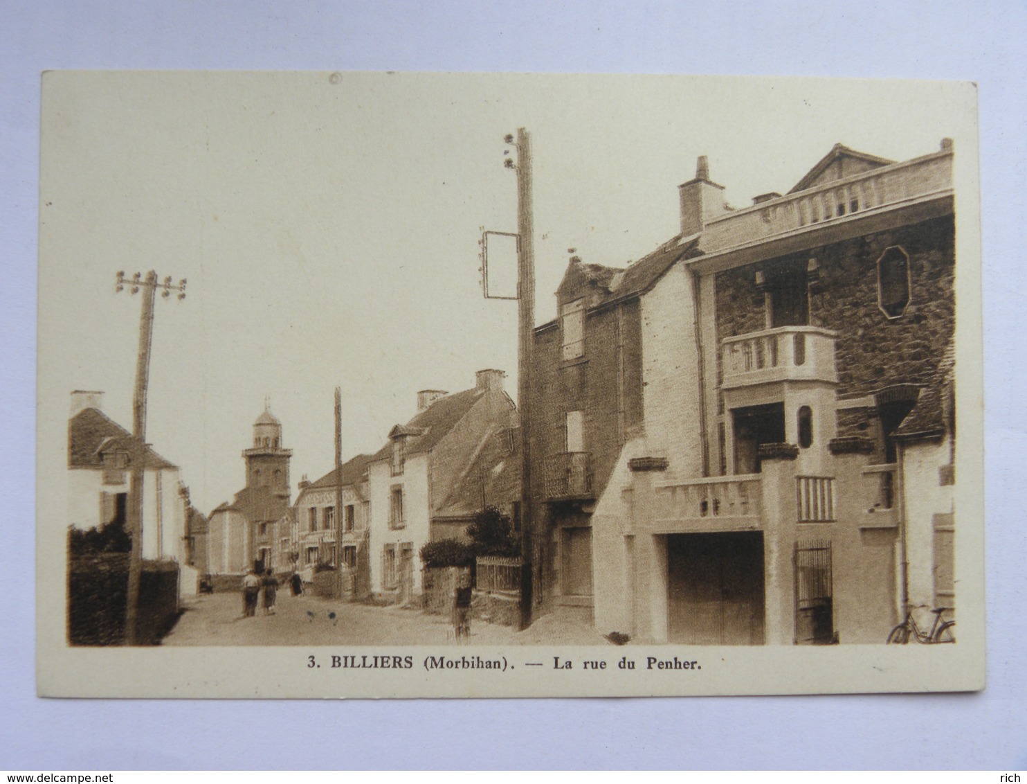 CP (56) Morbihan - BILLIERS - La Rue Du Penher - Autres & Non Classés