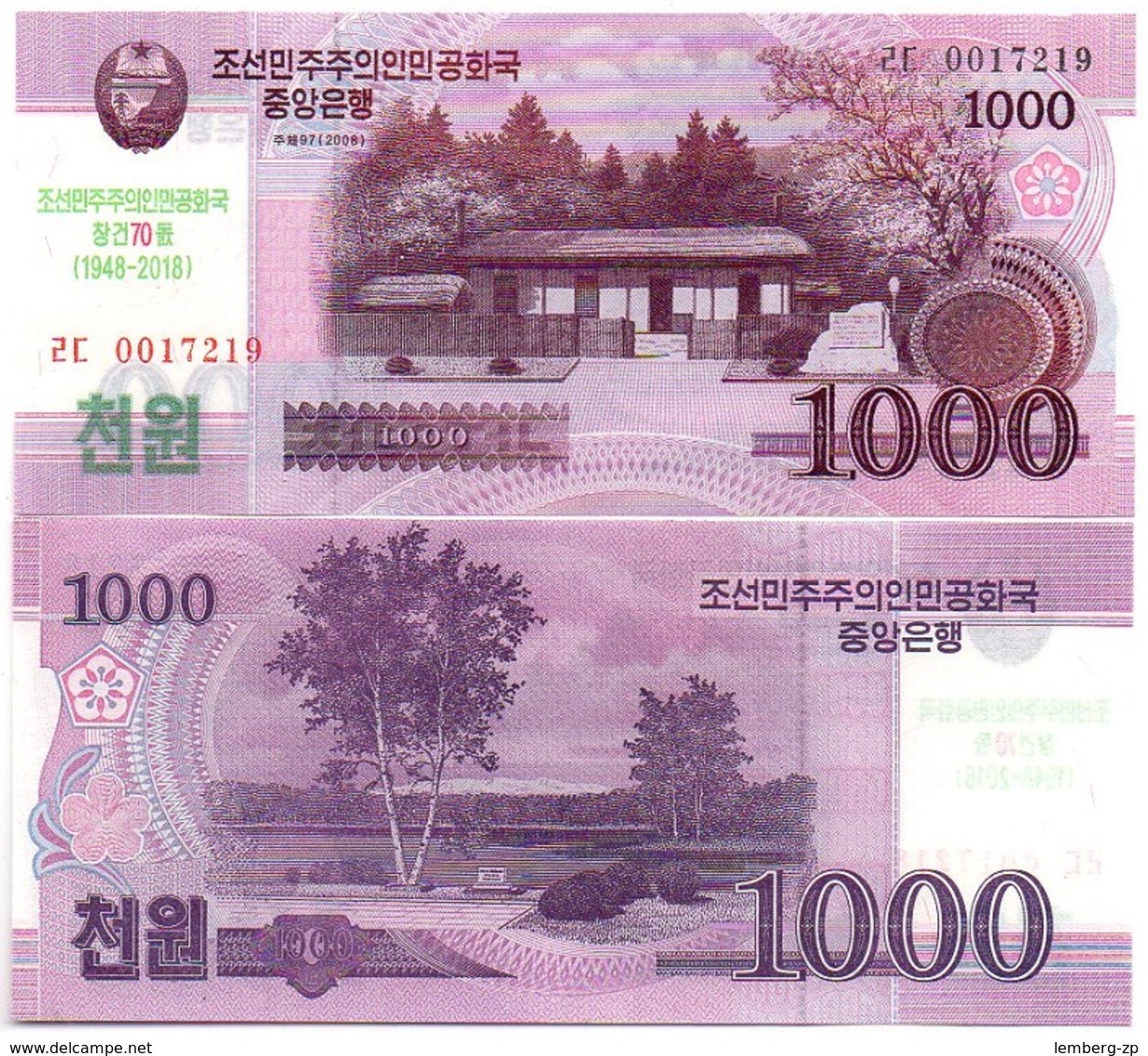 Korea North - 10 Pcs X 1000 Won 2018 UNC Comm. Lemberg-Zp - Corea Del Nord