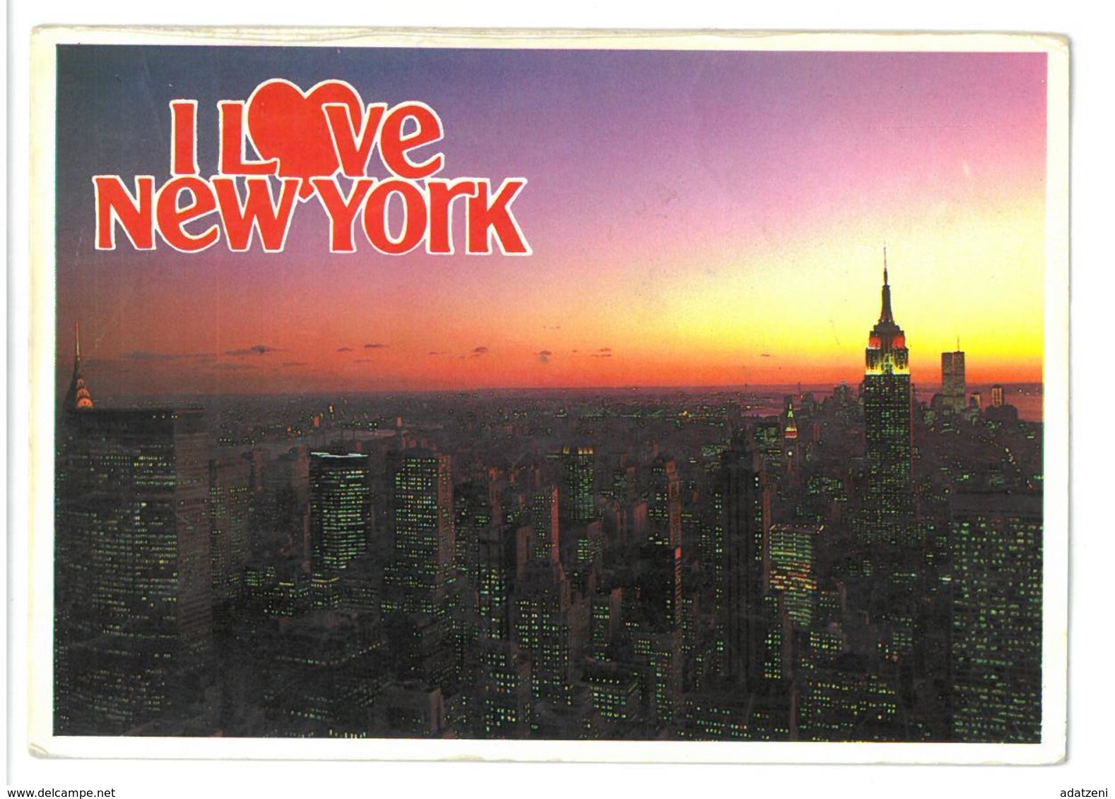 U.S.A. Stati Uniti D’America I Love New York Empire State Building And Skyline At Dusk. New York City Viaggiata 1986 Con - Empire State Building