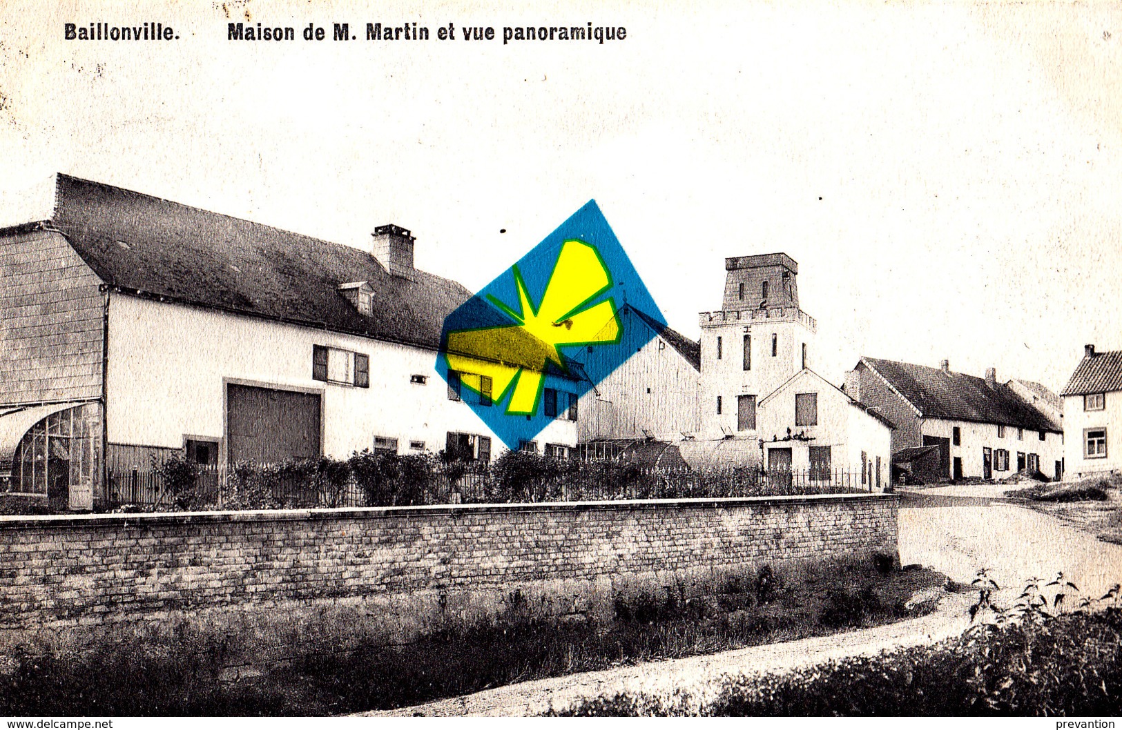 BAILLONVILLE - Maison De M. Martin Et Vue Panoramique - Superbe Carte Circulée En 1911 - Otros & Sin Clasificación