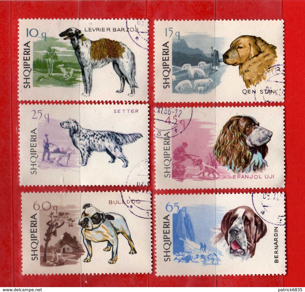 (Us3) Albania °-1966 - CHIENS.  Yvert. 932-933--934-935-936-937. Used. COME SCANSIONE. - Albania