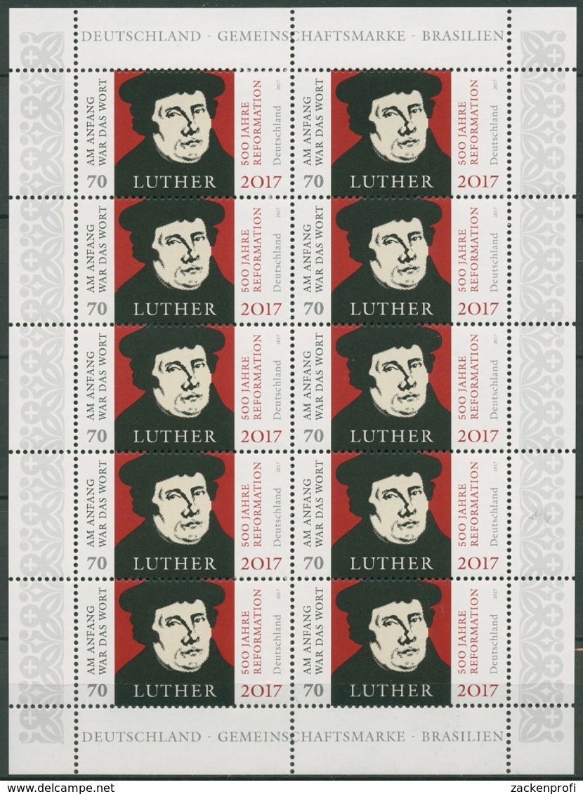 Bund 2017 500 J. Reformation Martin Luther Kleinbogen 3300 K Postfrisch (C17916) - Sonstige & Ohne Zuordnung