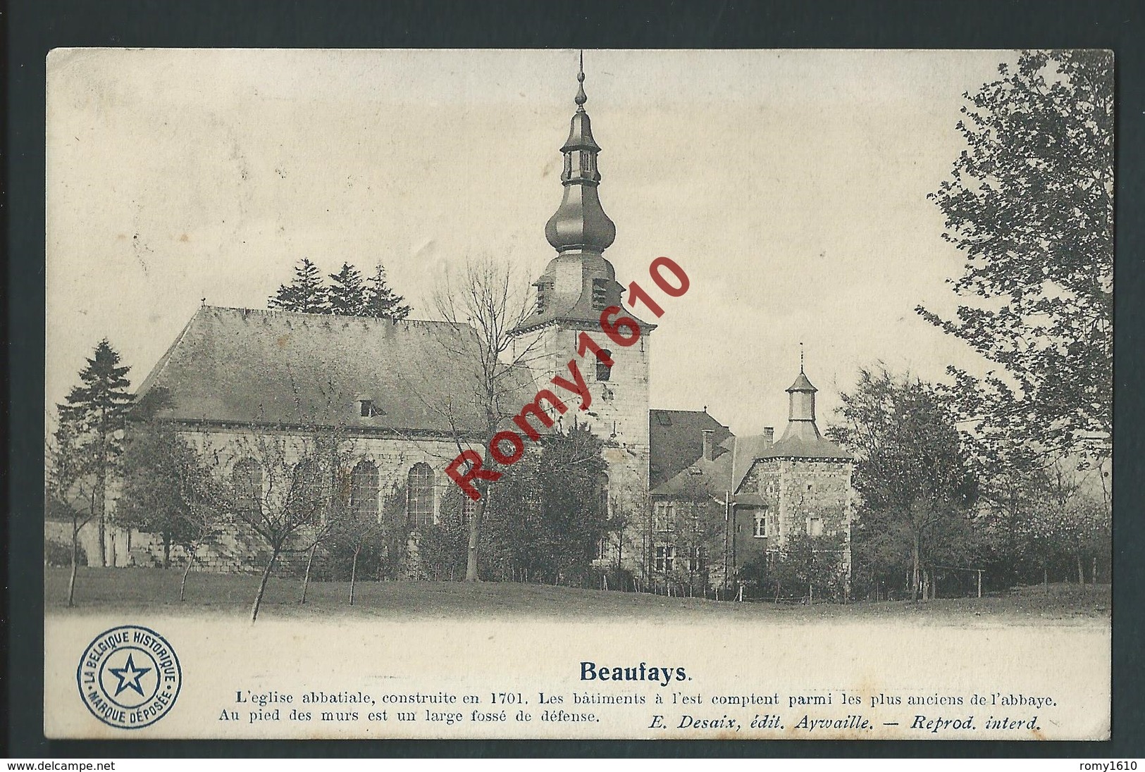 Beaufays - L'église Abbatiale, Construite En 1701. La Belgique Historique - Chaudfontaine