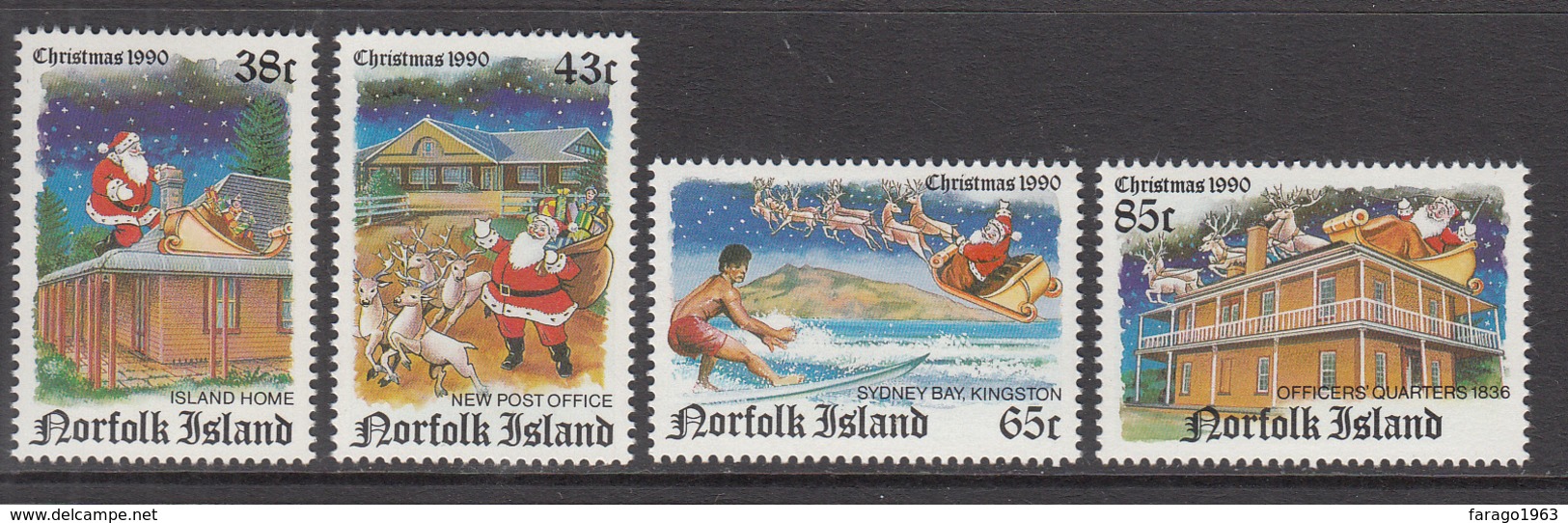 1990 Norfolk Island Christmas Noel Navidad   Complete Set Of 4 MNH - Norfolk Eiland