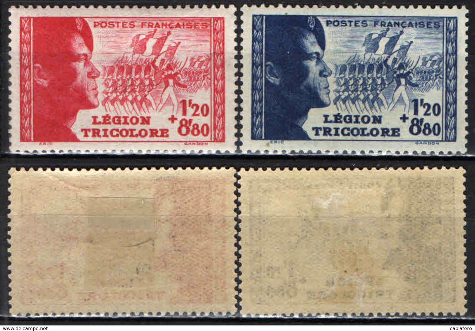 FRANCIA - 1942 - LEGIONE TRICOLORE - MH - Unused Stamps