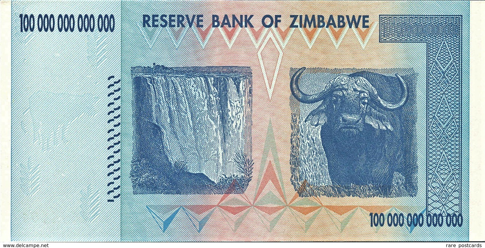 Zimbabwe 100 000 000 000 000 Dollars 2009. Unc - Trillions - Zimbabwe