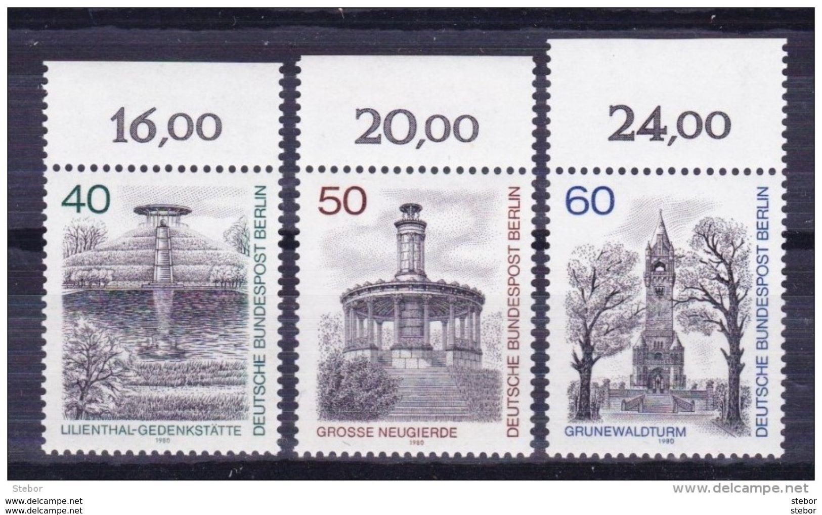 Duitsland Berlin 1980 Nr 595/97 **, Zeer Mooi Lot Krt 3644 - Collections (sans Albums)