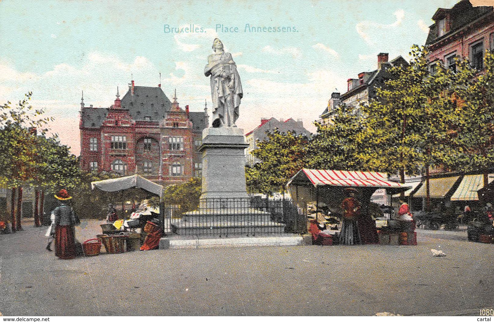 BRUXELLES - Place Anneessens - Marktpleinen, Pleinen