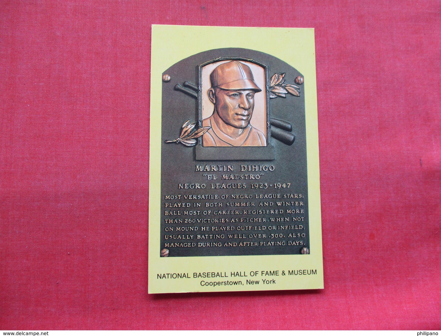 Martin Dihigo      National Baseball Hall Of Fame & Museum  Cooperstown NY        Ref 3334 - Baseball