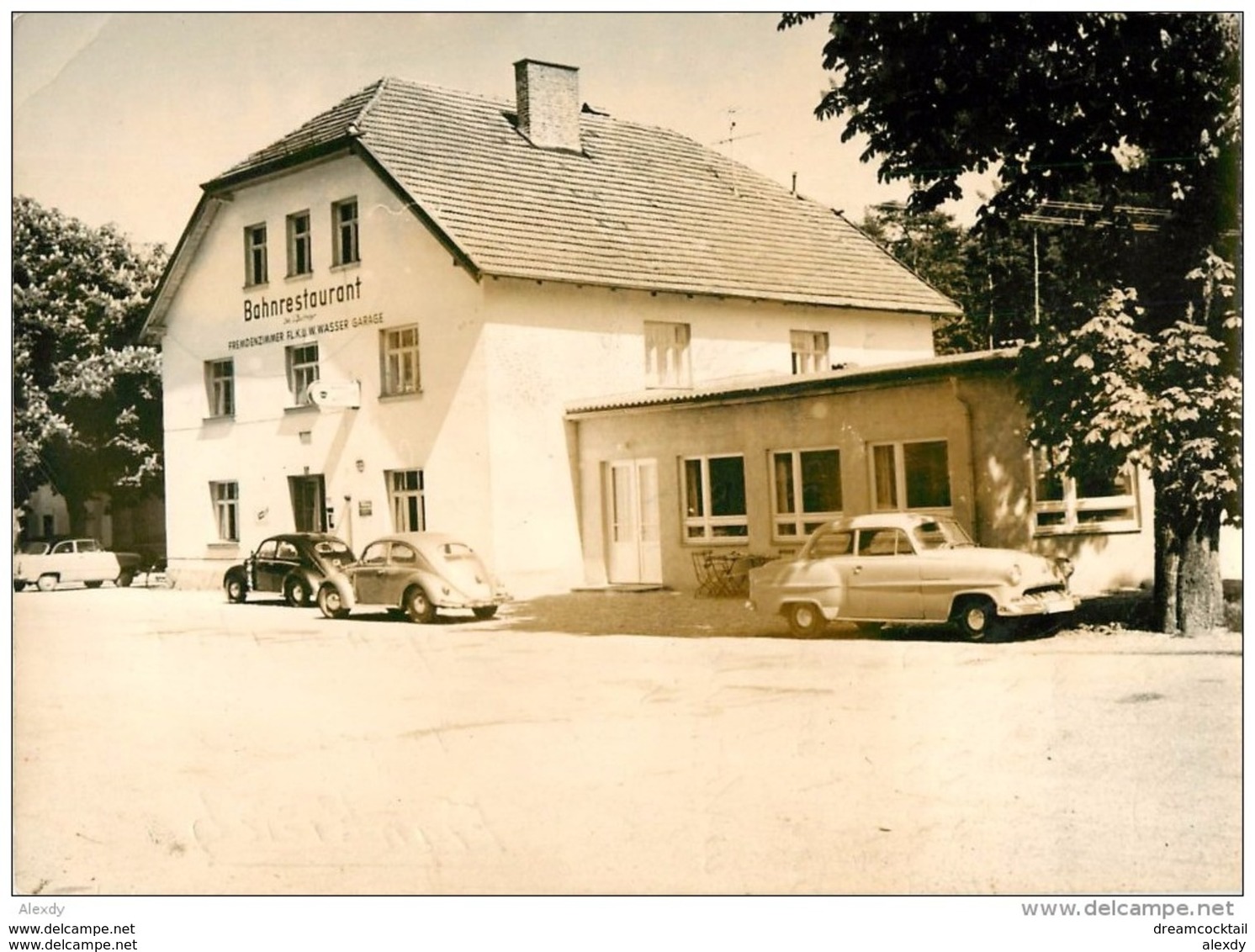 Photo Cpsm Cpm ALLEMAGNE. Bahnrestaurant. Bahnhofgaststätte. Pour Moyenmoutier Timbre Manquant - Autres & Non Classés