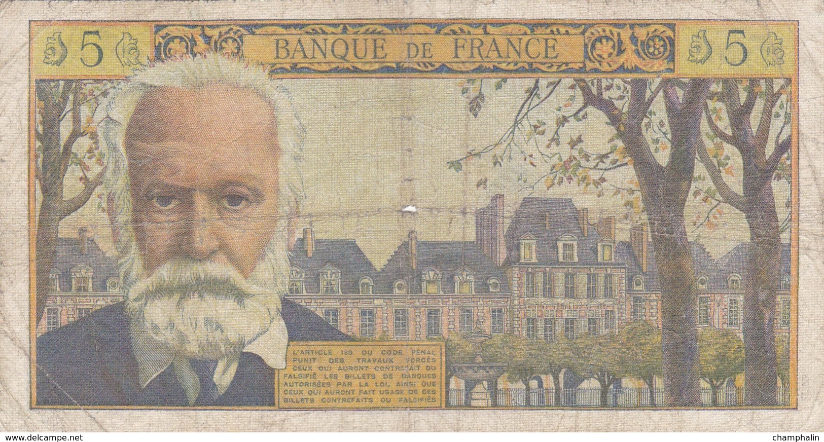 France - Billet De 5 Nouveaux Francs Type Victor Hugo - 2 Février 1961 - 5 NF 1959-1965 ''Victor Hugo''