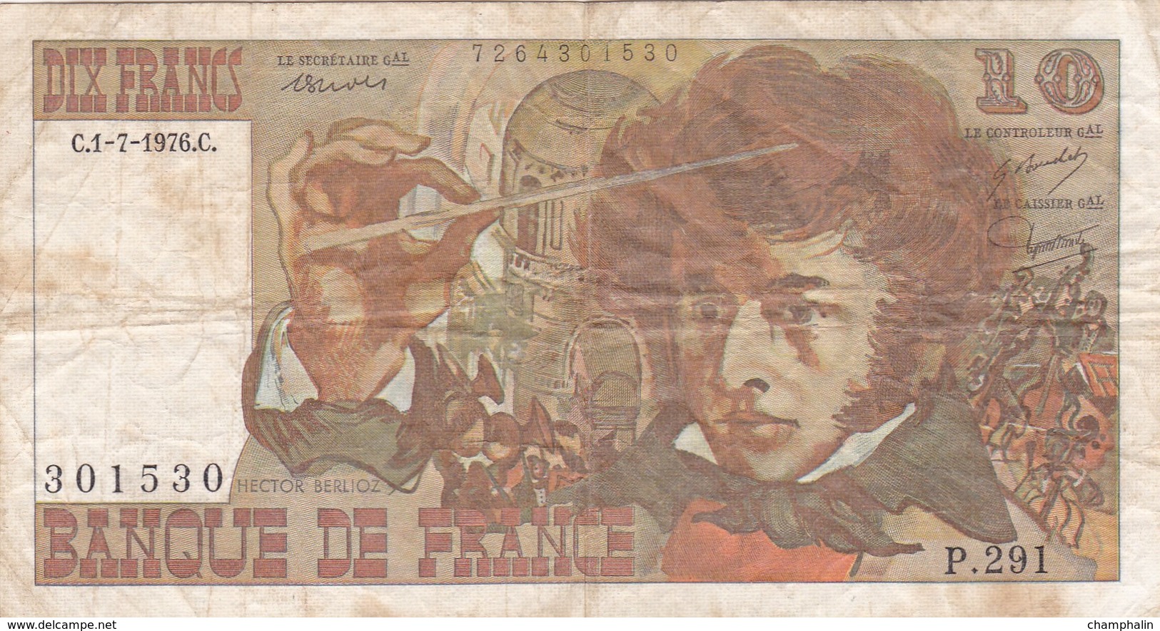 France - Billet De 10 Francs Type Hector Berlioz - 1er Juillet 1976 C - 10 F 1972-1978 ''Berlioz''