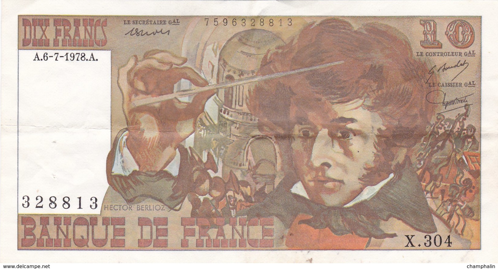 France - Billet De 10 Francs Type Hector Berlioz - 6 Juillet 1978 A - 10 F 1972-1978 ''Berlioz''